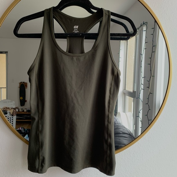 H&M Tops - H&M Olive Workout Tank Top